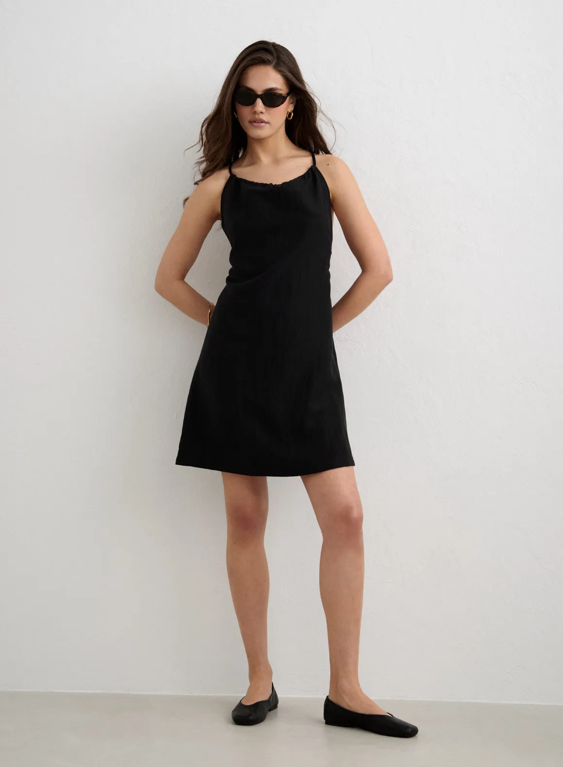 Black Riviera Short Dress sold by Aimn product image thumbnail 4