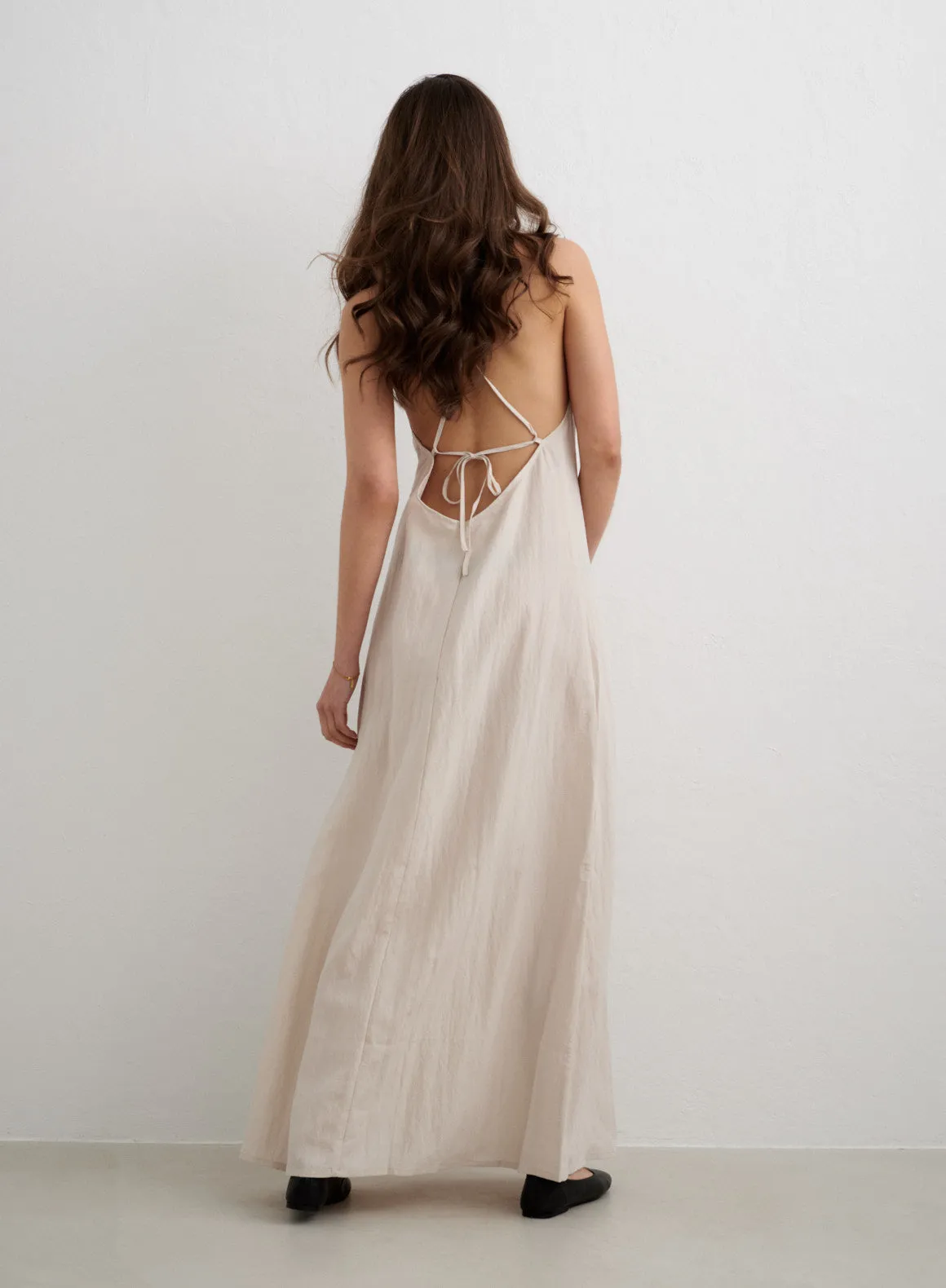 Sand Riviera Maxi Dress sold by Aimn product image thumbnail 2