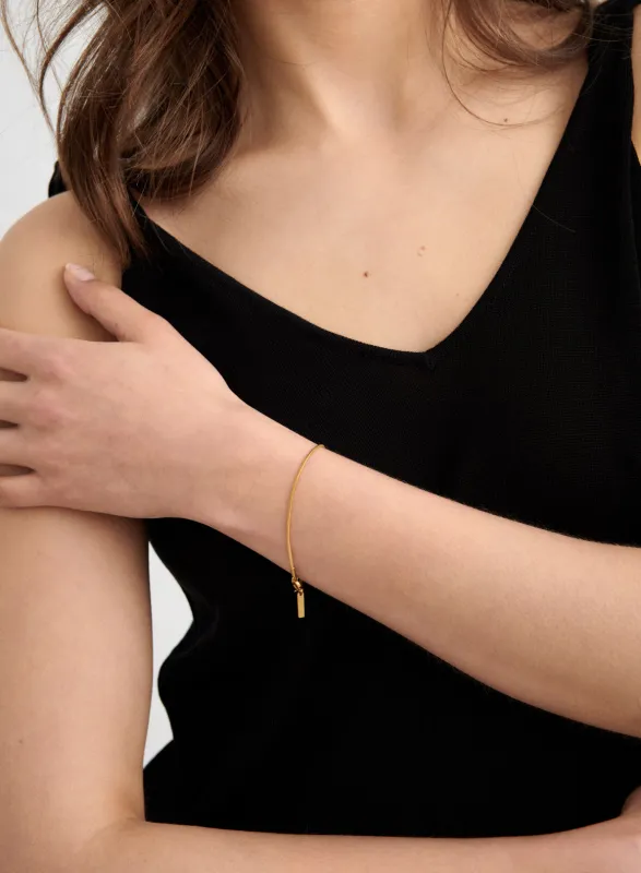 Gold Waterproof Snake Chain Bracelet made by Aimn