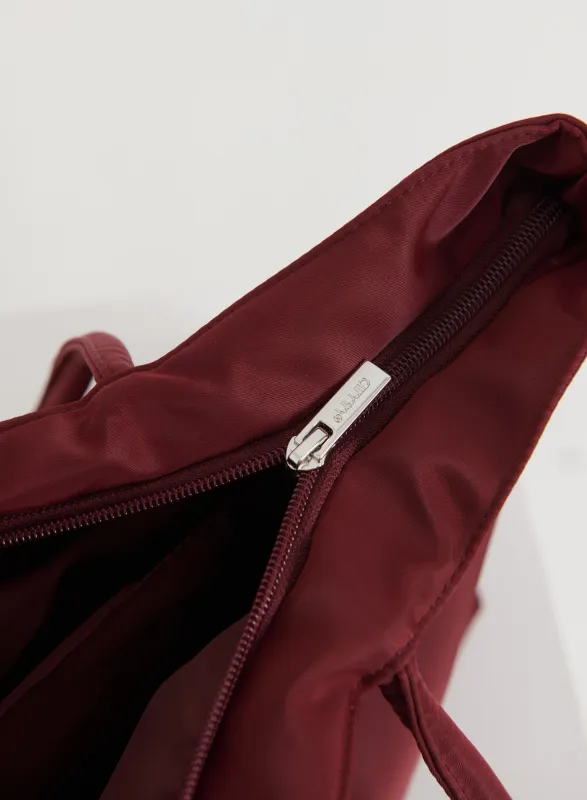 Merlot Nylon Tote Bag made by Aimn