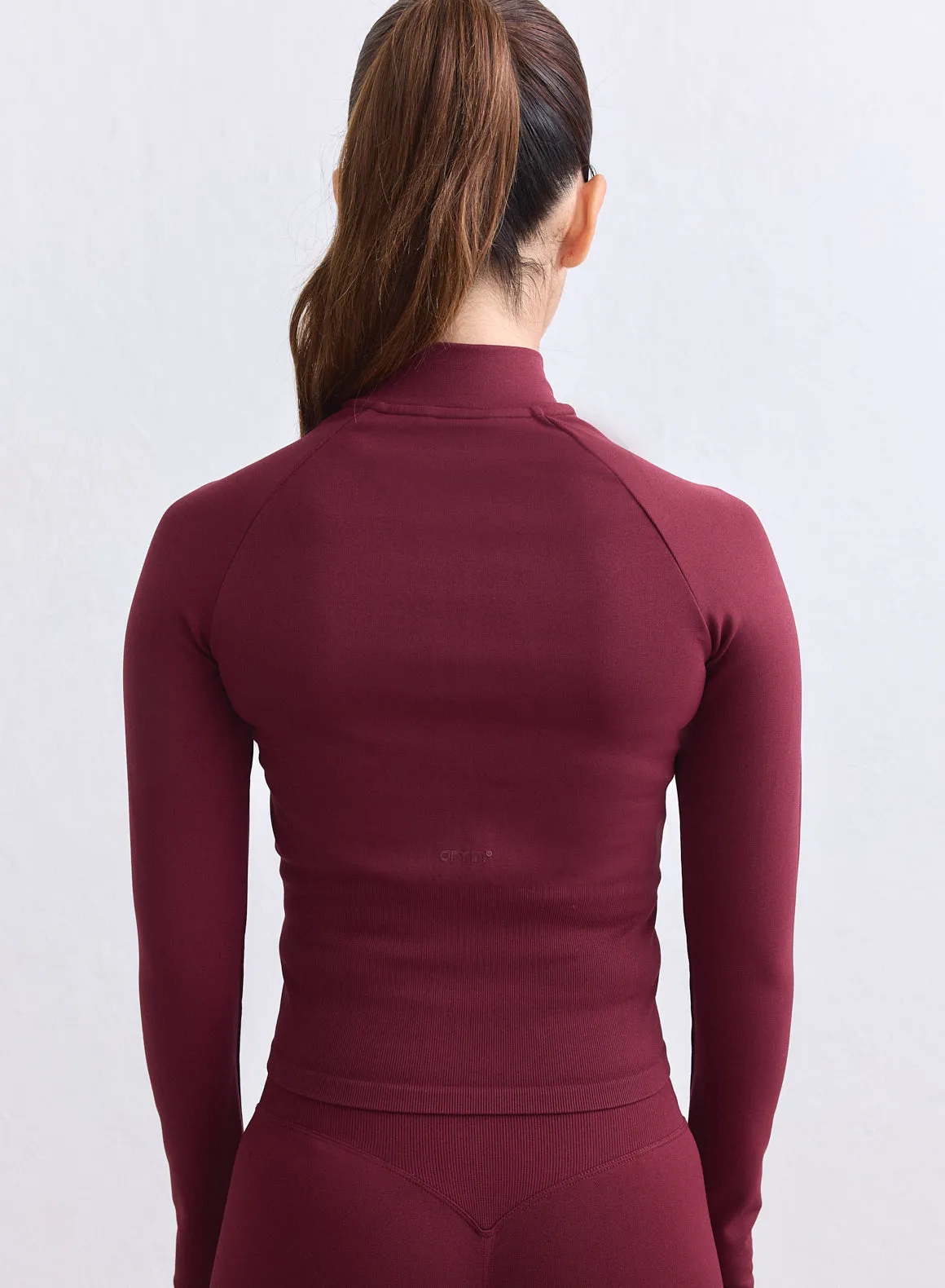 Merlot Shape Seamless Zip Jacket sold by Aimn product image thumbnail 5