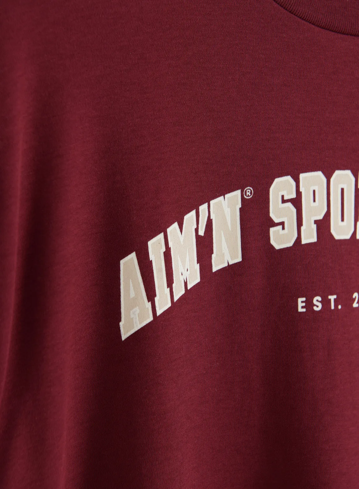 Merlot Varsity Boyfriend T-shirt sold by Aimn product image thumbnail 4