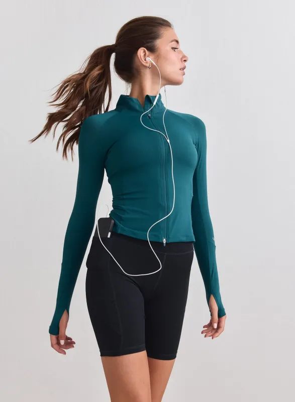Lagoon Running Zip Long Sleeve made by Aimn
