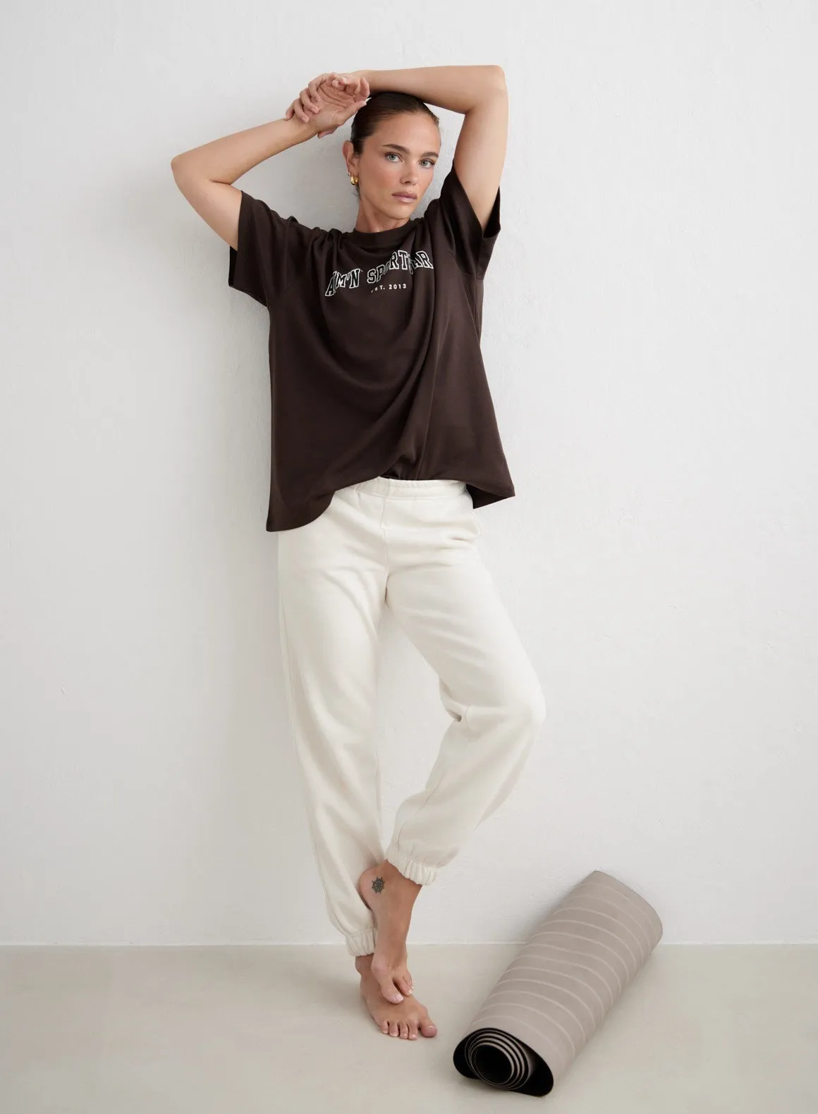 Chocolate Varsity Boyfriend T-shirt sold by Aimn product image thumbnail 3