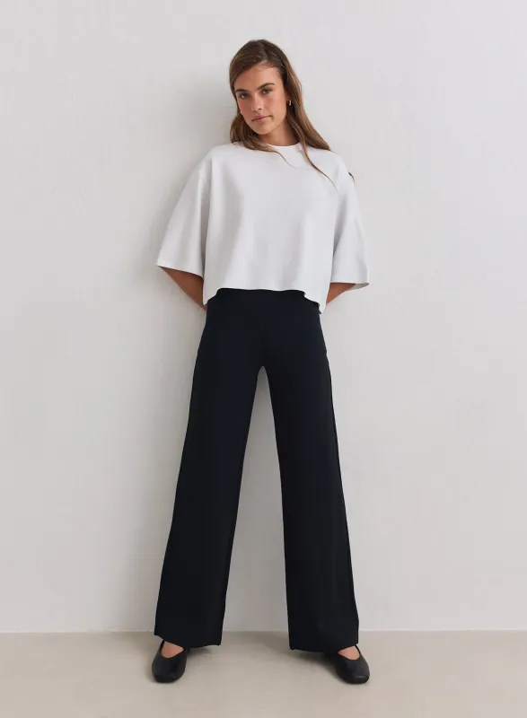 Black Luxe Pants made by Aimn