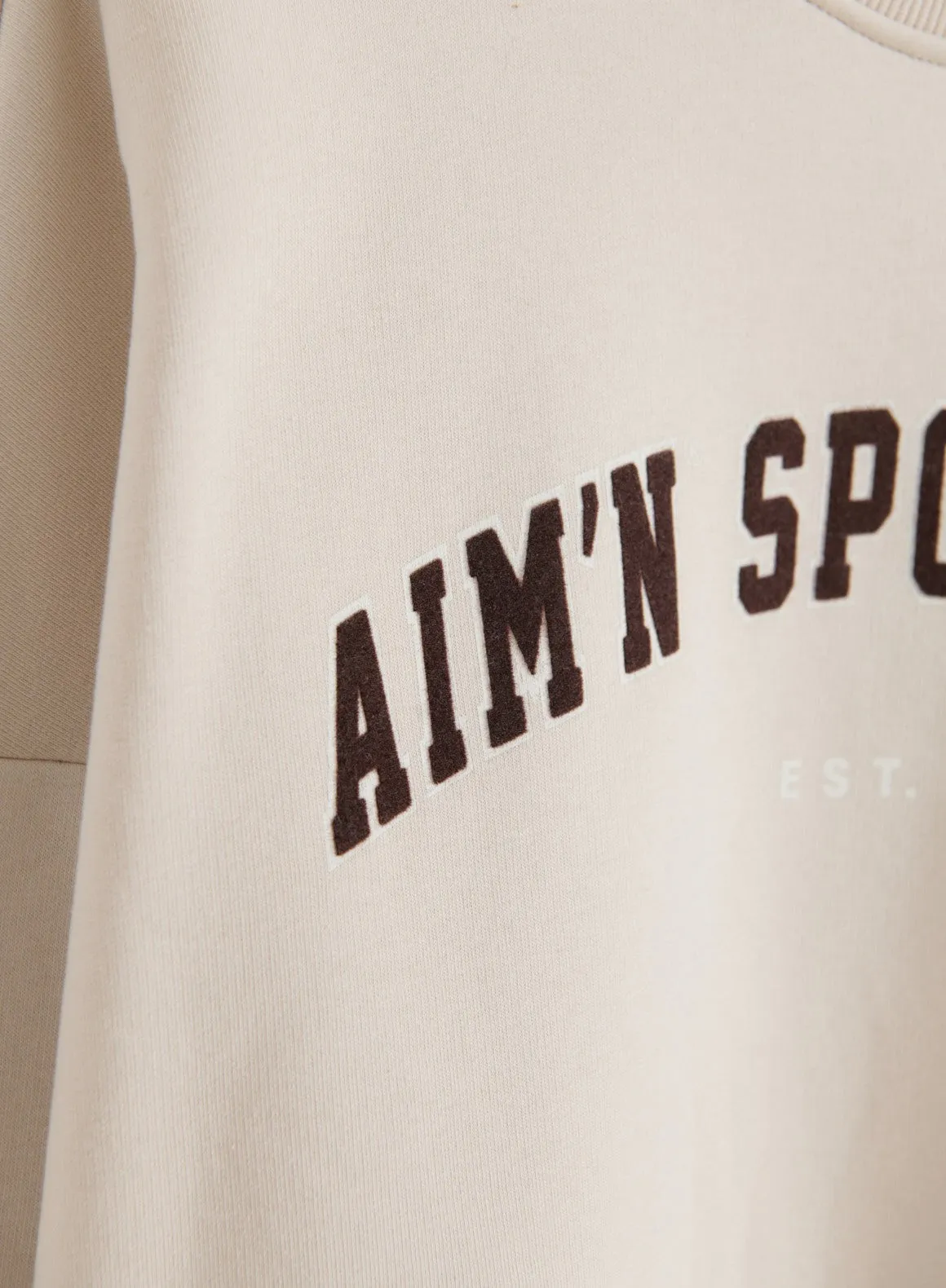 Sand Varsity Sweatshirt sold by Aimn product image thumbnail 3