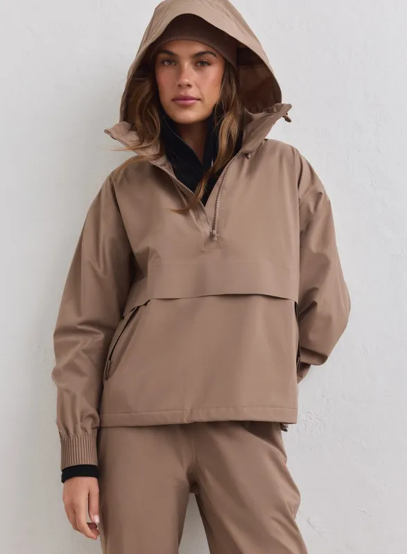 Hazelnut Waterproof Stretch Anorak made by Aimn