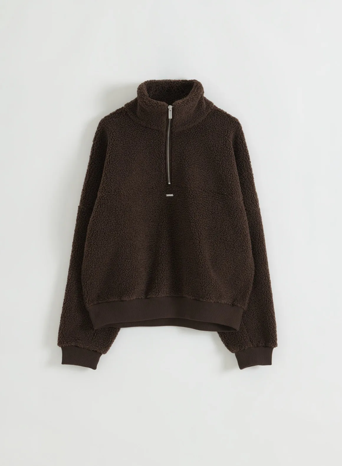 Chocolate Pile Half Zip sold by Aimn product image thumbnail 5