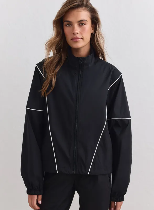 Black Balance Windstopper Tracksuit Jacket made by Aimn