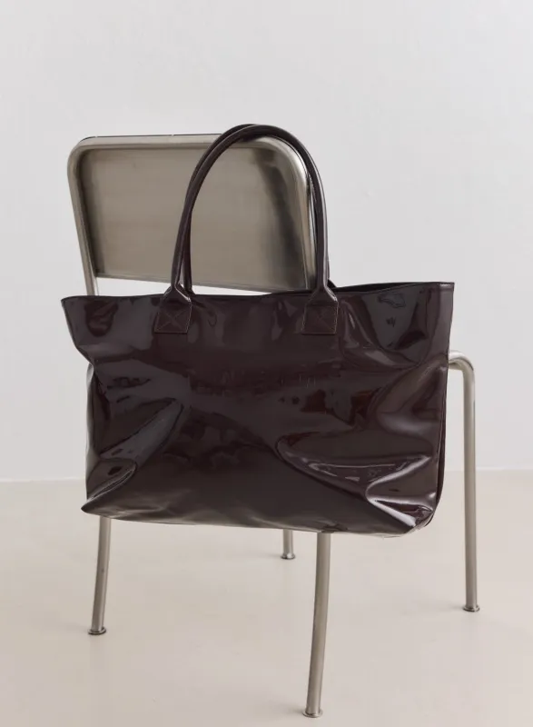 Chocolate Glossy Tote Bag made by Aimn