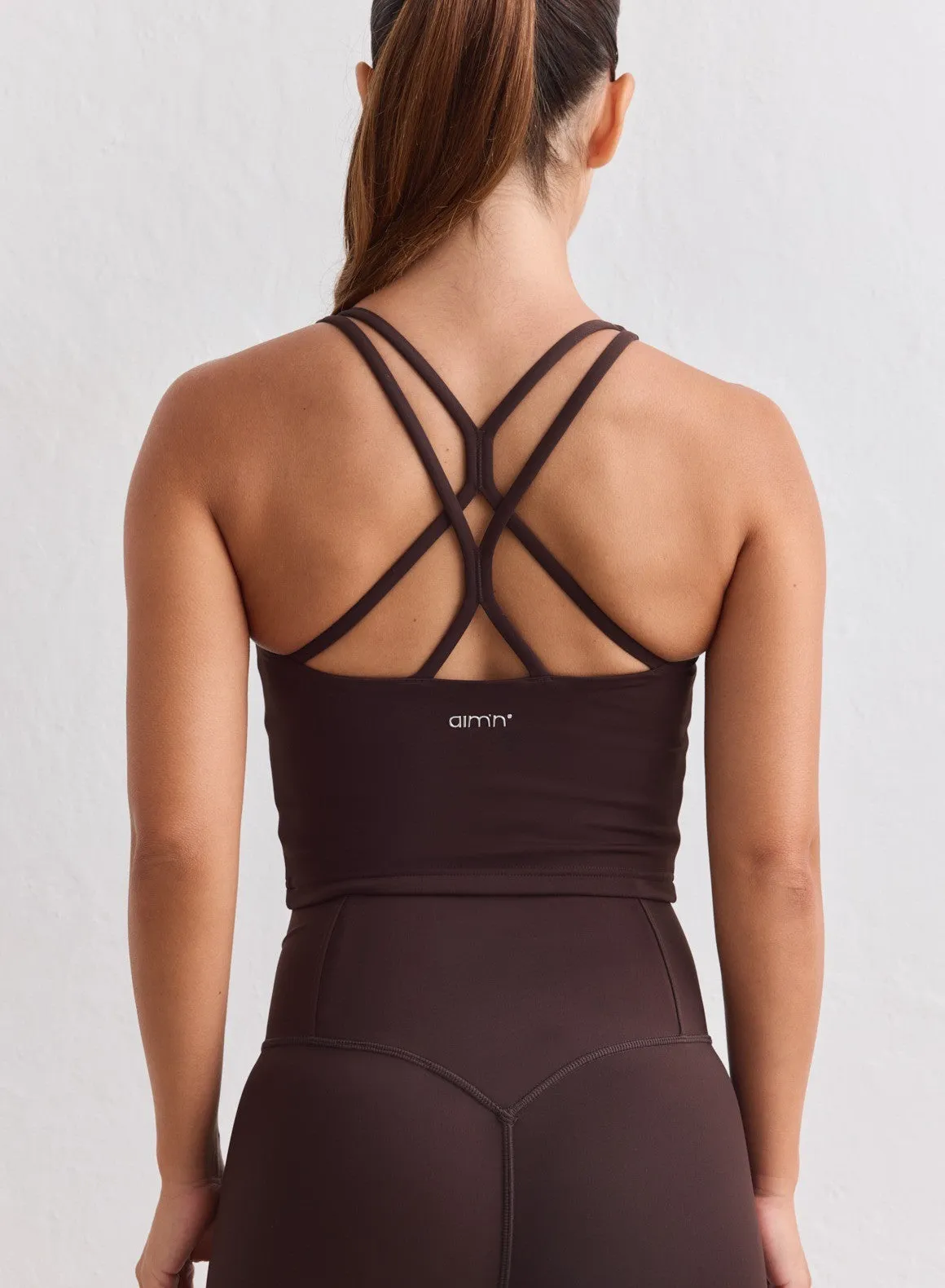 Chocolate Sculpting Strappy Bralette sold by Aimn product image thumbnail 2