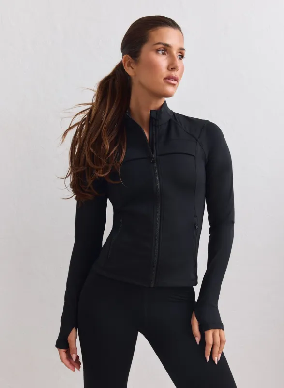 Black Sculpting Jacket made by Aimn