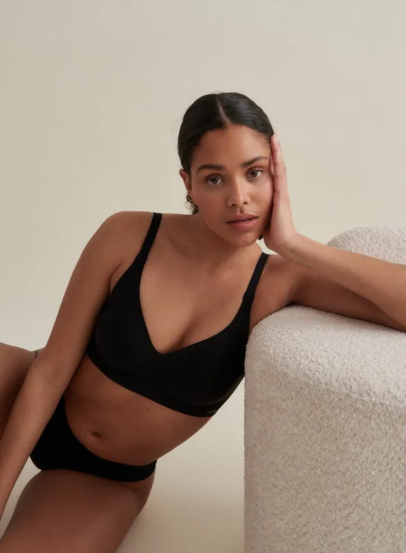 Black Soft Bra sold by Aimn