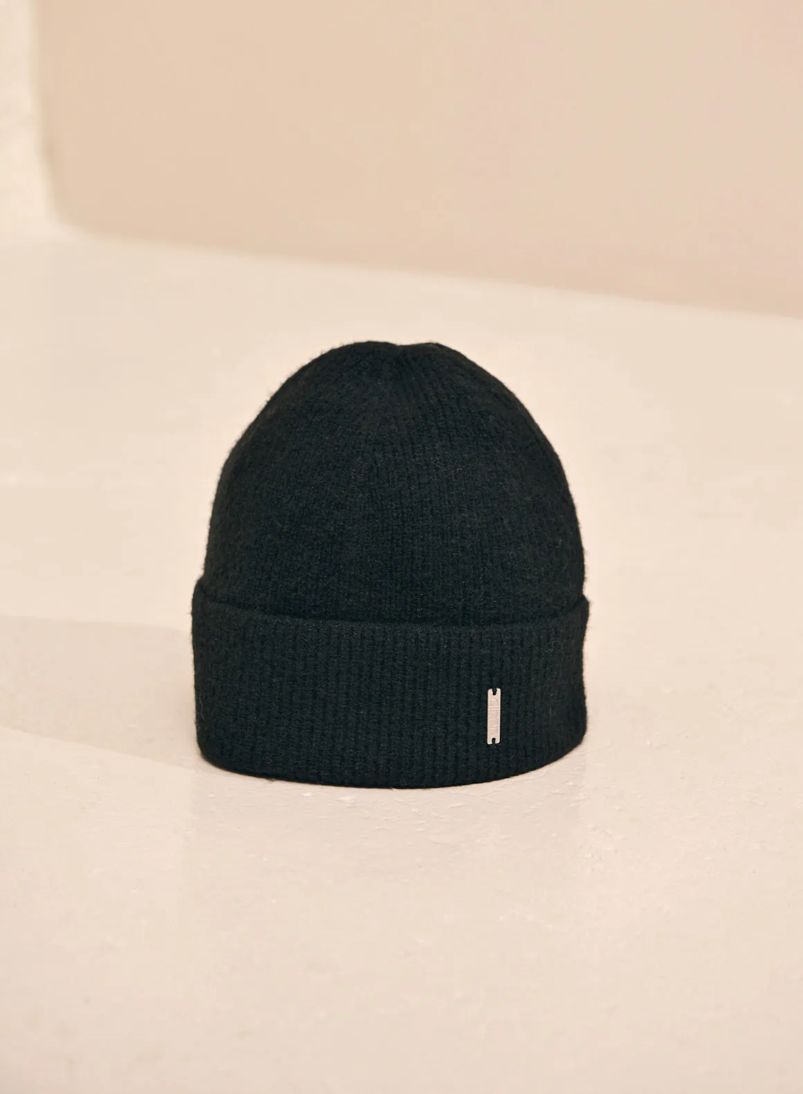 Black Soft Knit Beanie sold by Aimn product image thumbnail 2