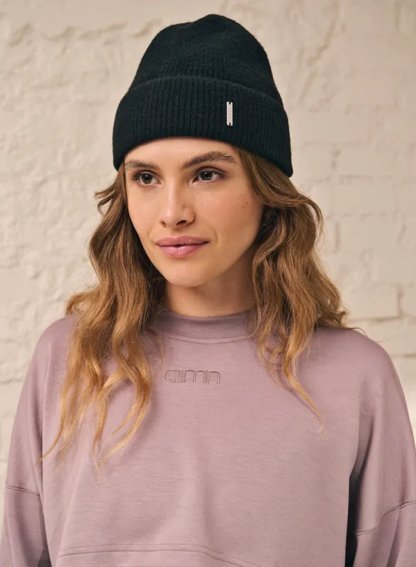 Black Soft Knit Beanie sold by Aimn