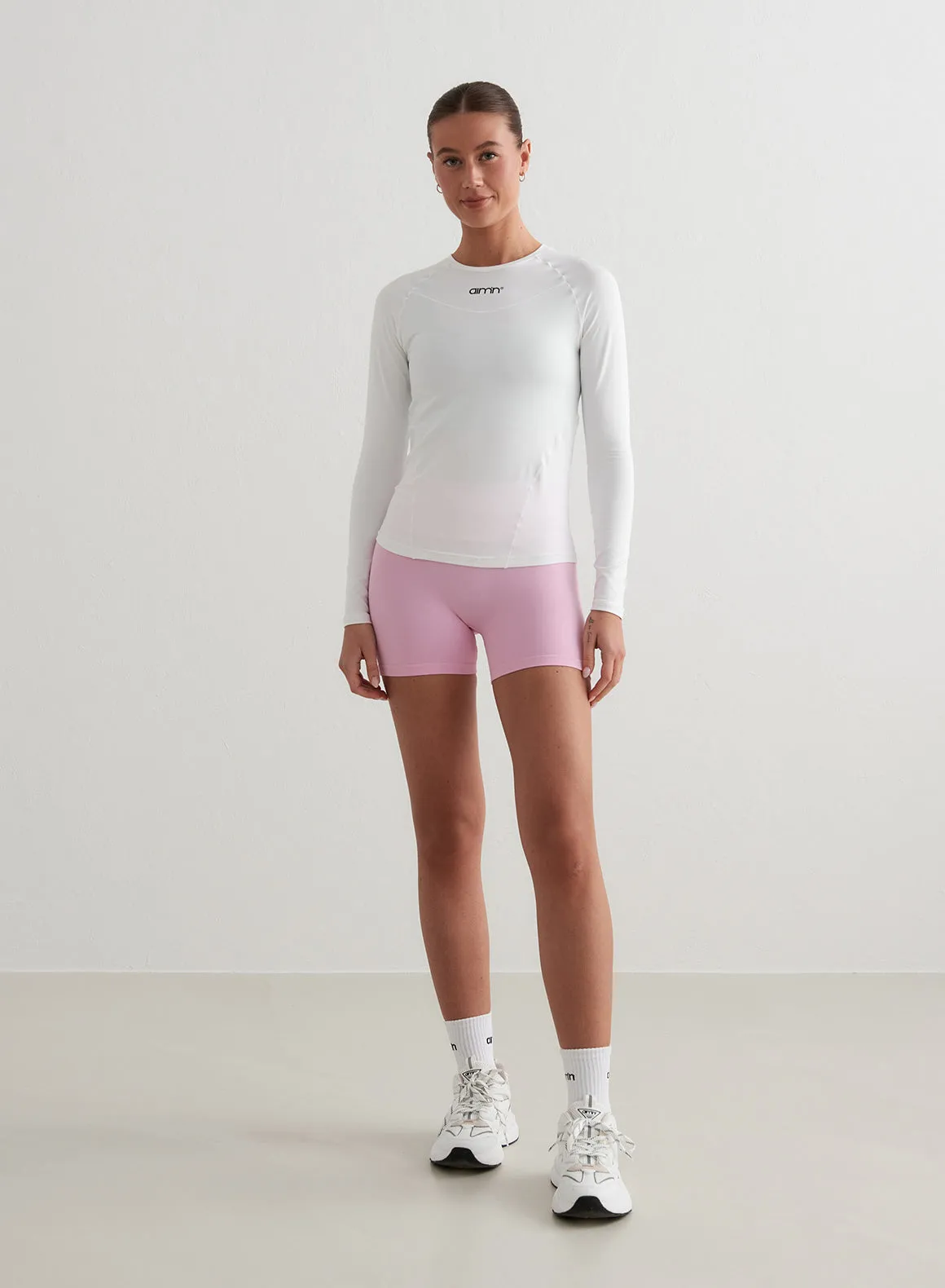 White Soft Basic Long Sleeve sold by Aimn product image thumbnail 2