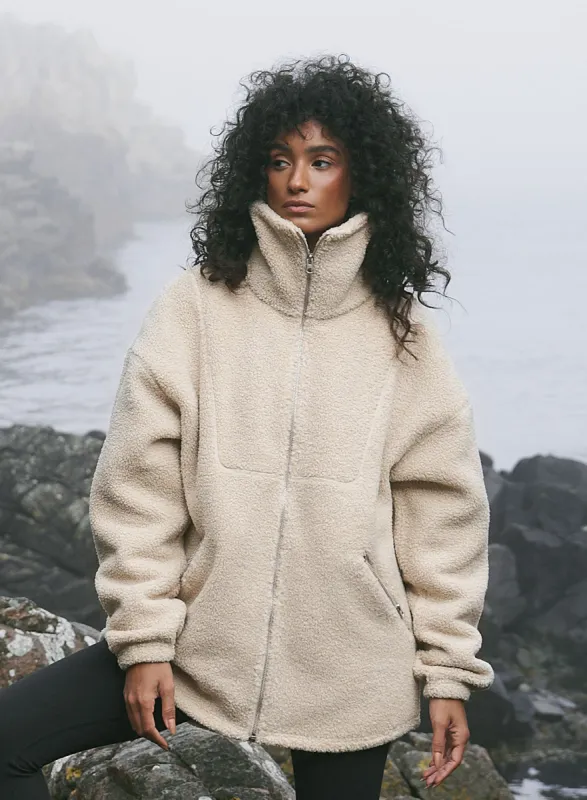 Café Au Lait Pile Jacket sold by Aimn