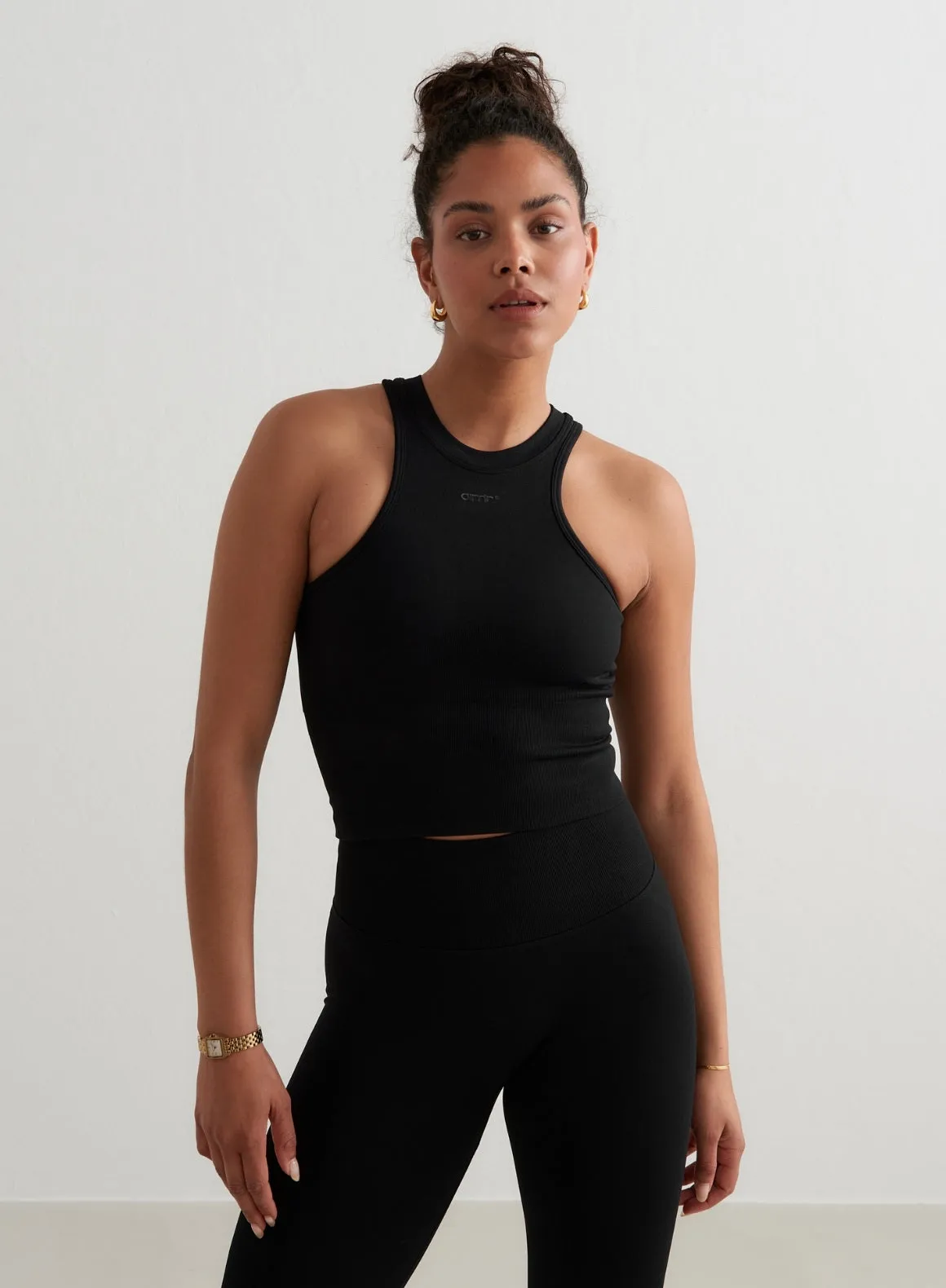 Black Shape Seamless Racerfront Top sold by Aimn product image thumbnail 3