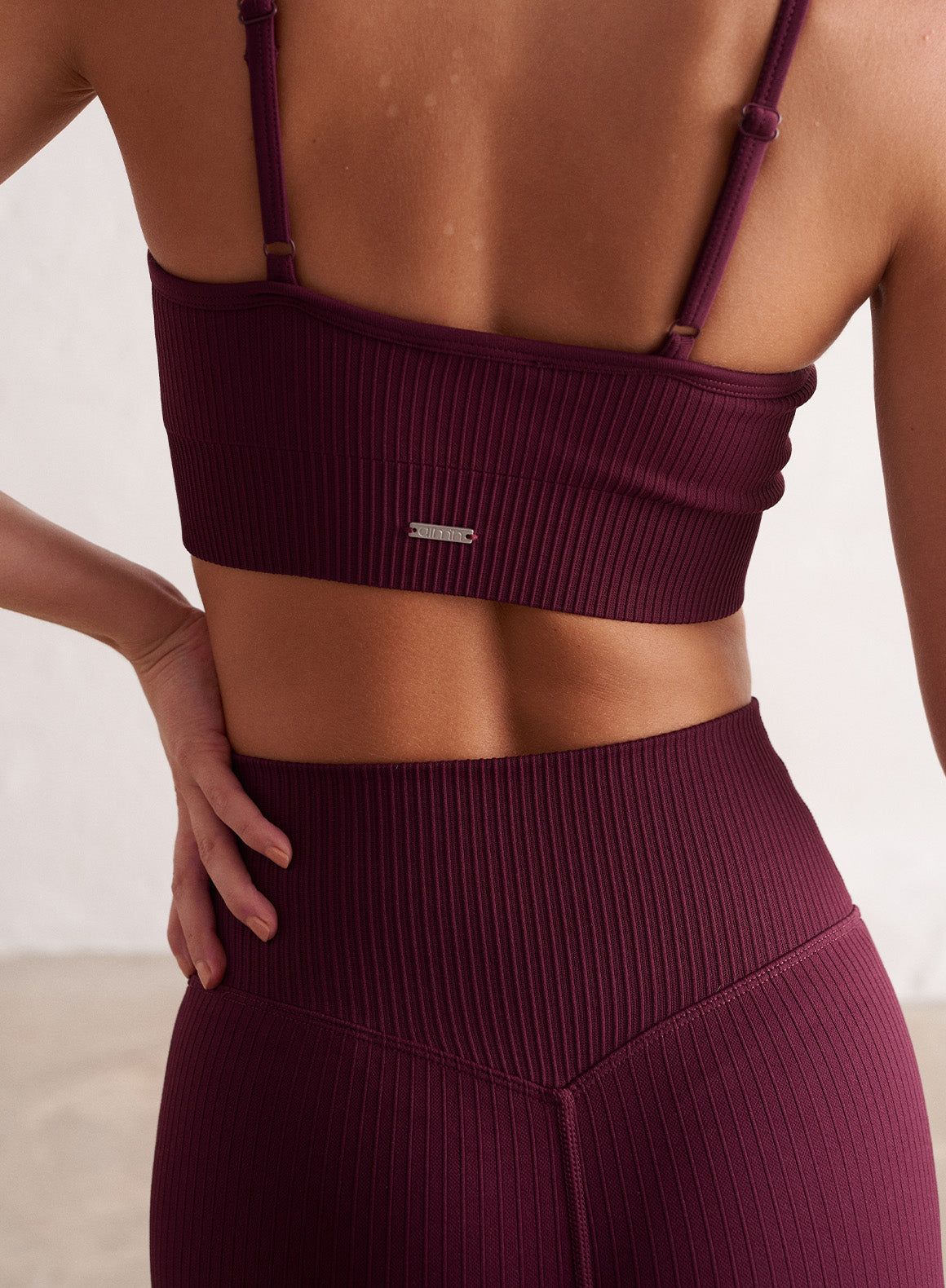 Bordeaux Ribbed Seamless Strap Bra sold by Aimn product image thumbnail 5