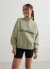 Pale Khaki Varsity Sweat Half Zip sold by Aimn