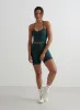 Deep Emerald Ribbed Performance Bralette sold by Aimn
