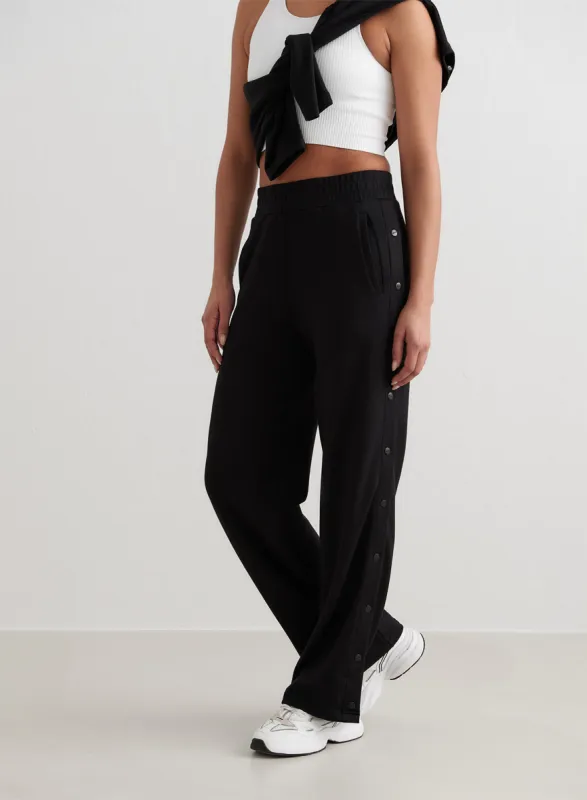 Black Comfy Modal Buttoned Pants sold by Aimn