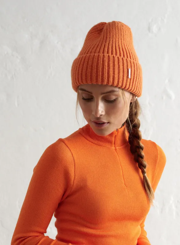 Orange Chunky Beanie sold by Aimn