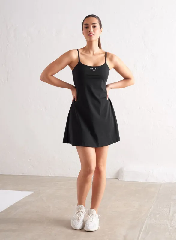 Black Edge Soft Strap Dress sold by Aimn