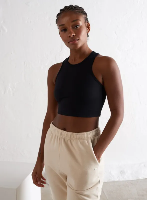 Black Seamless Tank Top made by Aimn