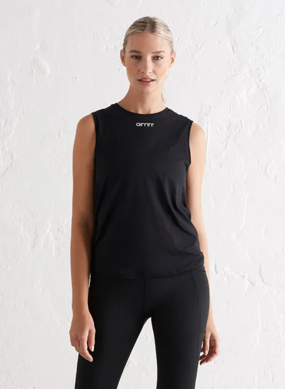 Black Soft Basic Sleeveless Top sold by Aimn