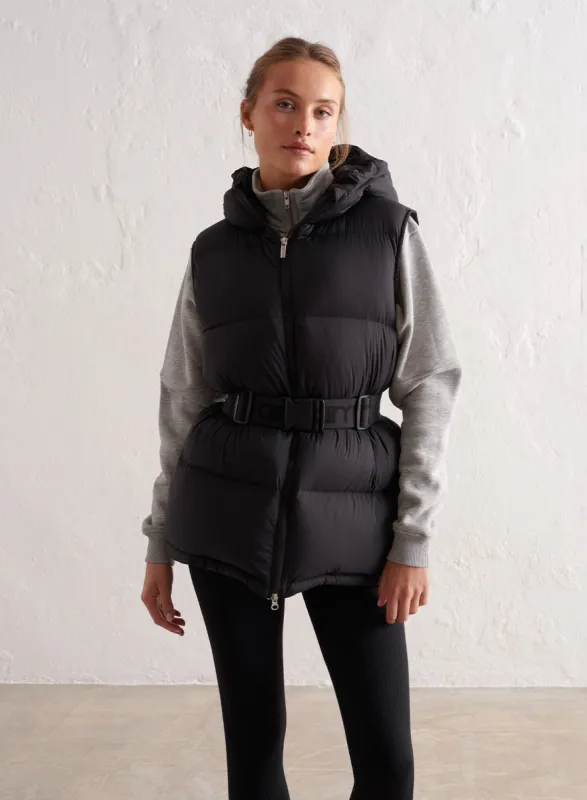 Belted Down Vest sold by Aimn