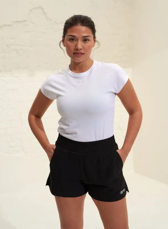 Black Essential Shorts sold by Aimn