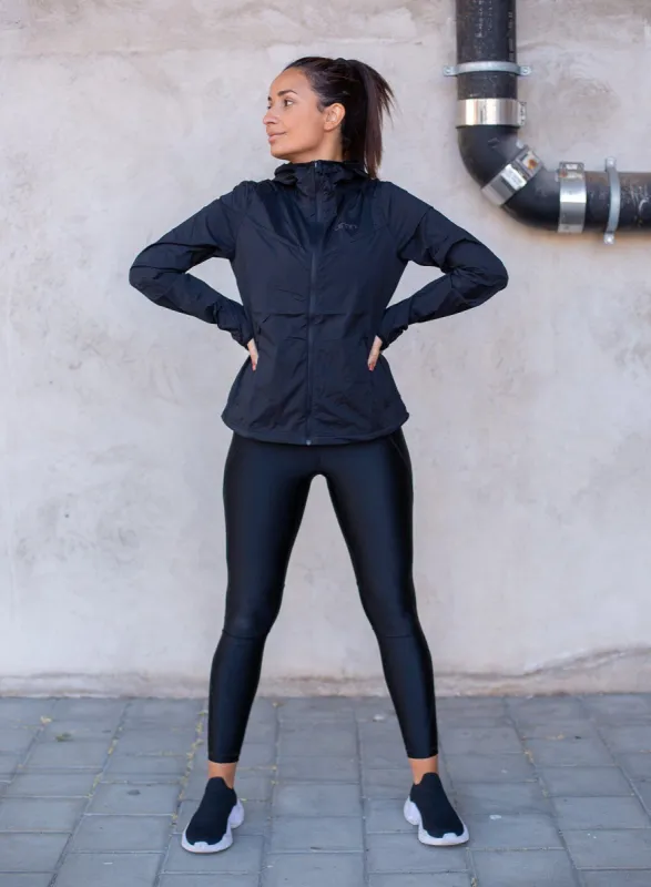 Black Pace Hood Jacket sold by Aimn