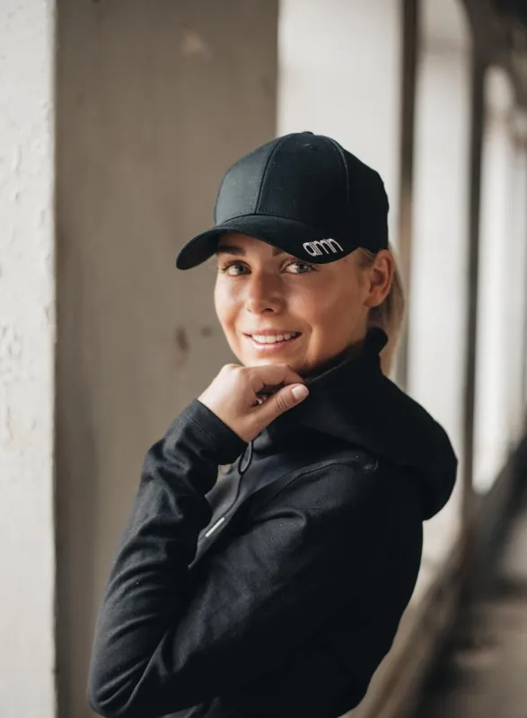 Black Stripe Cap sold by Aimn