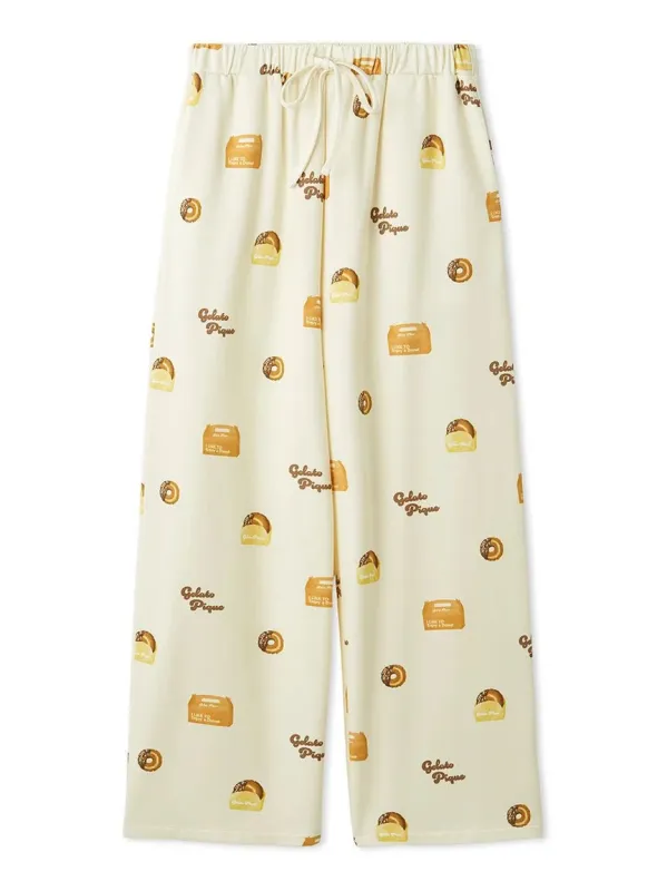 Donut Print Long Pants made by Gelato Pique