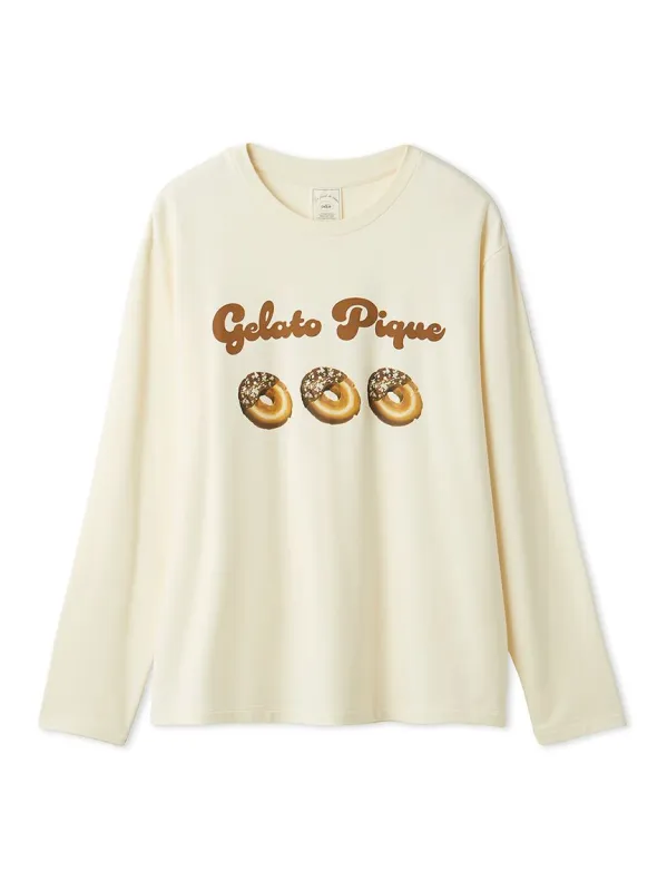 Donut One-point Long-sleeved T-shirt made by Gelato Pique