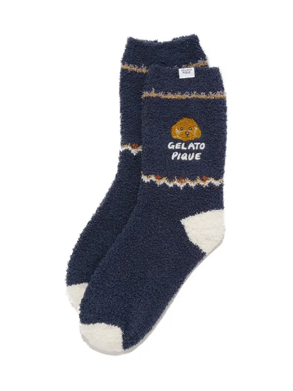 Men's Powder Dog Embroidered Socks made by Gelato Pique