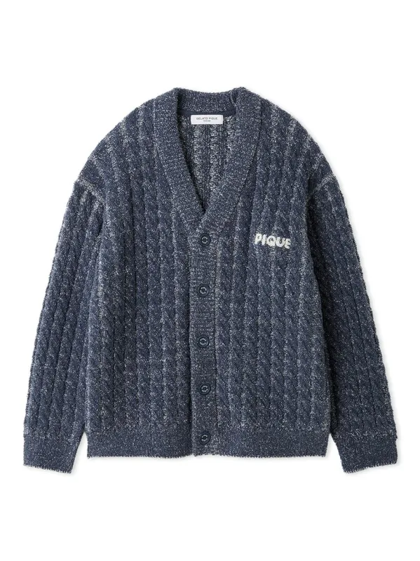 Men's Melange Cardigan made by Gelato Pique