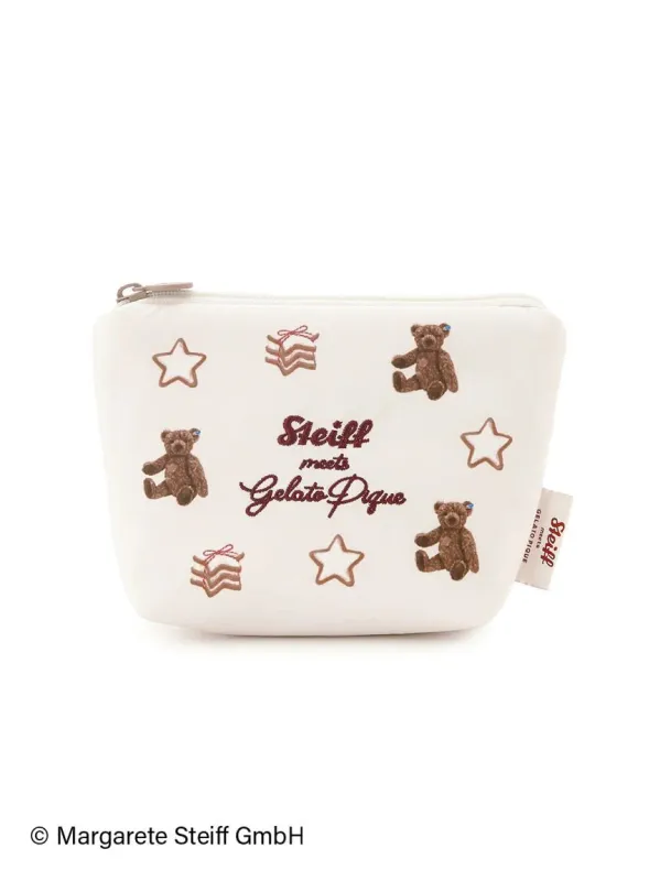 [Steiff] 55PB & Cookies All-over Tissue Pouch made by Gelato Pique
