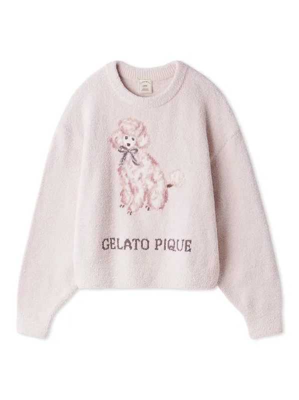 Ribbon Poodle Jacquard Pullover sold by Gelato Pique