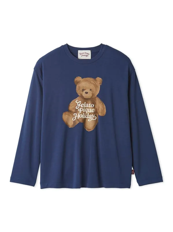 Men's Bear One-point Long T-shirt sold by Gelato Pique