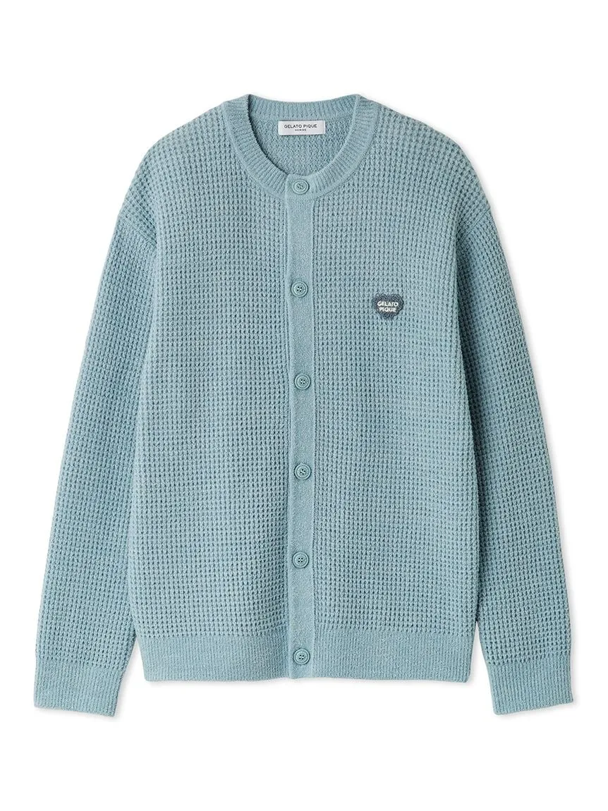 Men's Waffle Heart Sagara Knit Cardigan sold by Gelato Pique
