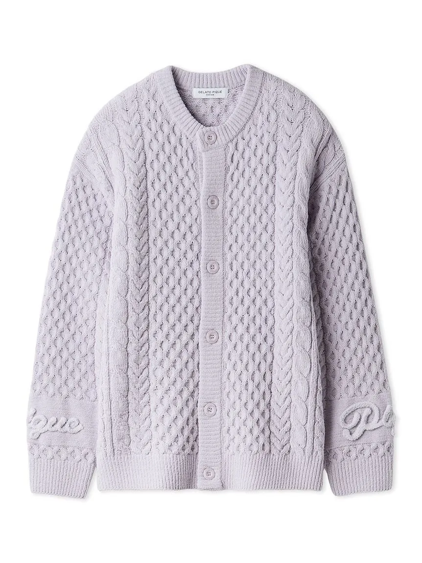 Men's Aran Rope Embroidery Logo Cardigan sold by Gelato Pique product image thumbnail 2