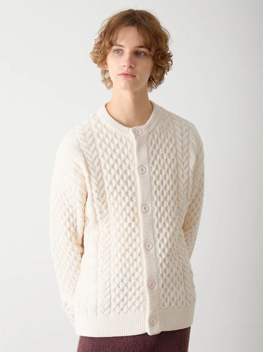 Men's Aran Rope Embroidery Logo Cardigan sold by Gelato Pique product image thumbnail 5