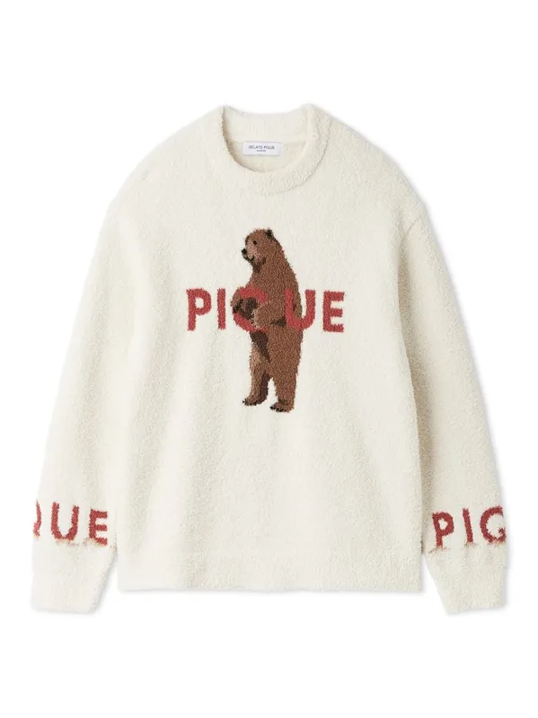 Men's Powder Forest BearJacquard Pullover sold by Gelato Pique