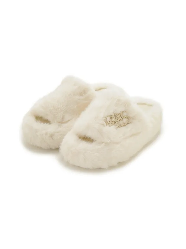 Faux Fur Room Slippers made by Gelato Pique