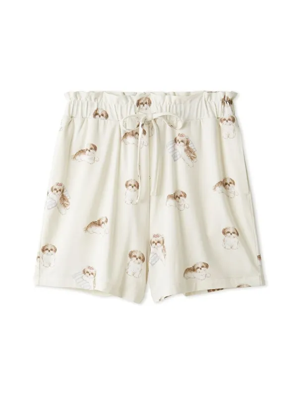 Shih Tzu Print Shorts sold by Gelato Pique