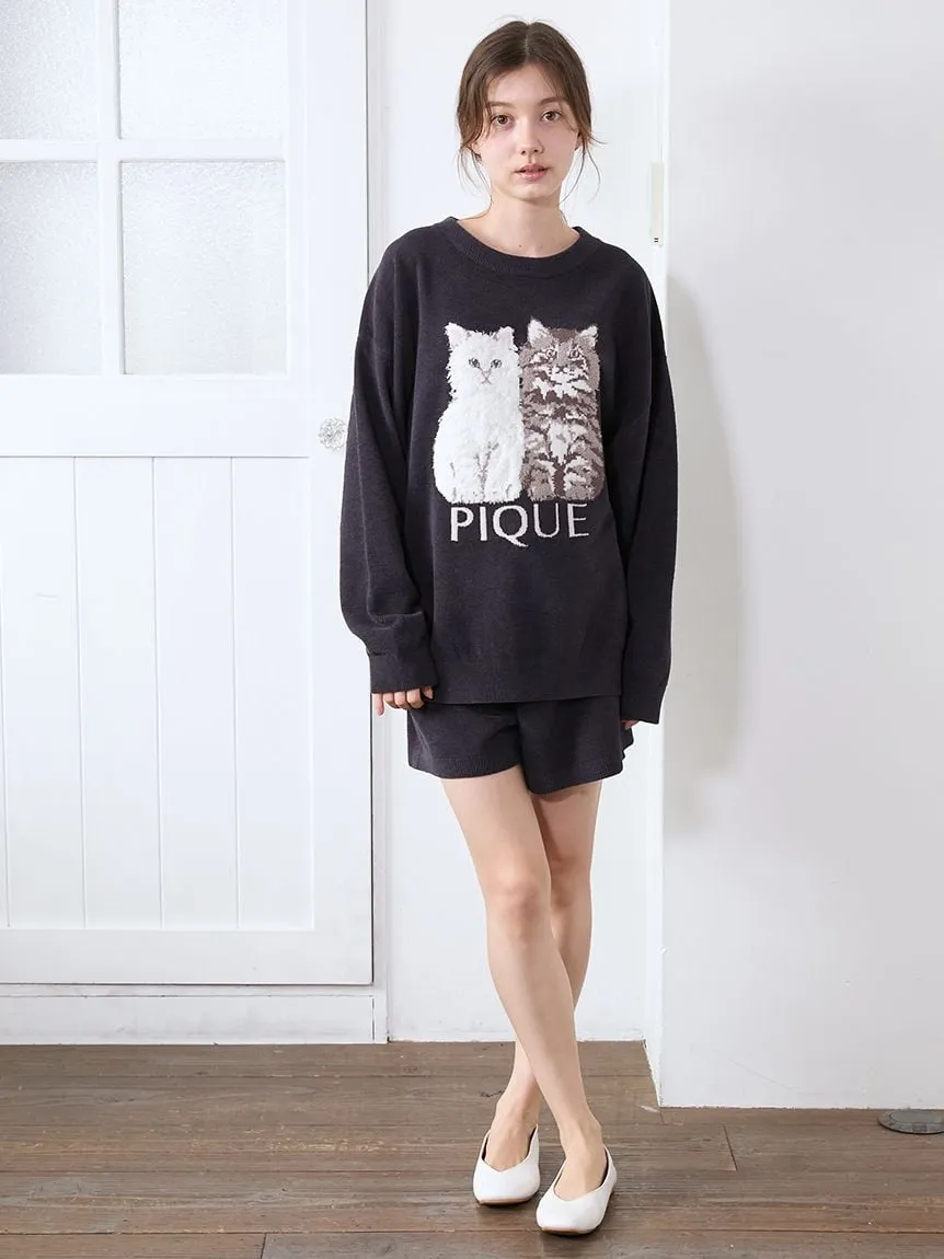 Airy Moco Twin Cats Shorts sold by Gelato Pique product image thumbnail 5