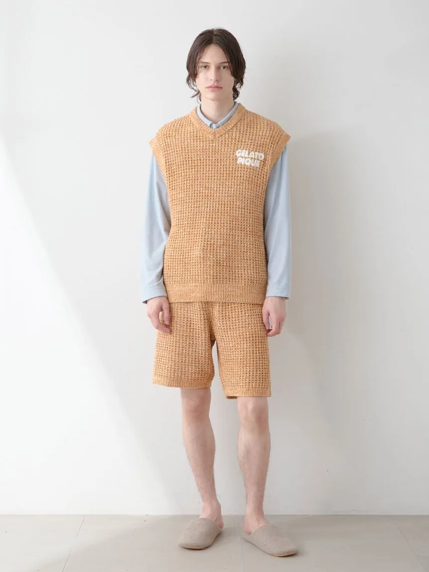 Mens Melange Waffle Knit Shorts sold by Gelato Pique product image thumbnail 3