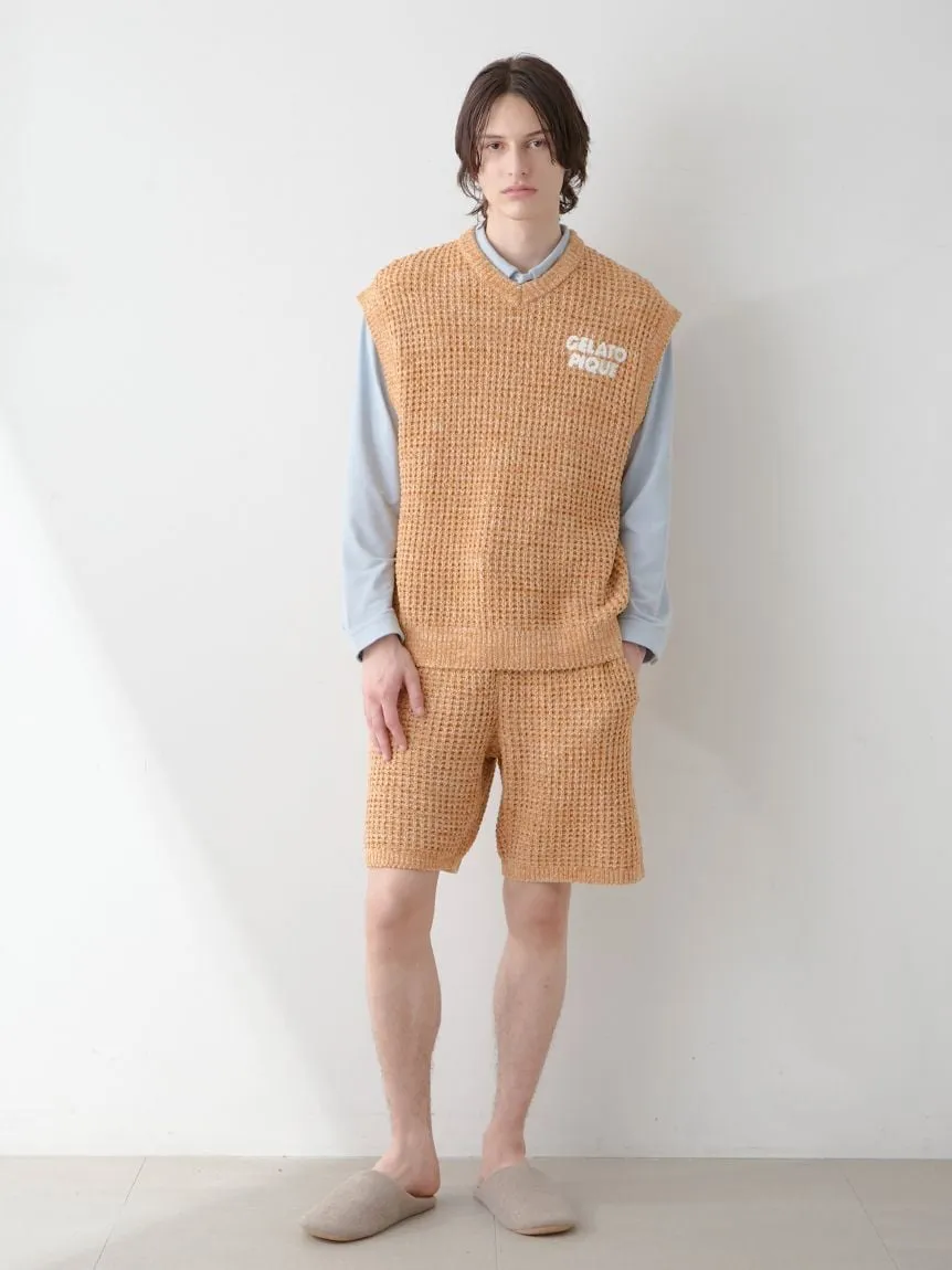 Mens Melange Waffle Knit Shorts sold by Gelato Pique product image thumbnail 4